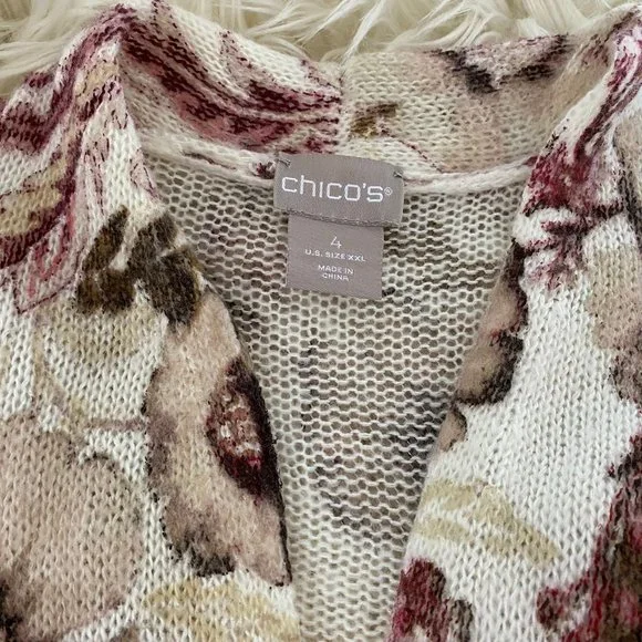 Chico's Boho Paisley Floral Cardigan - Picture 5 of 7